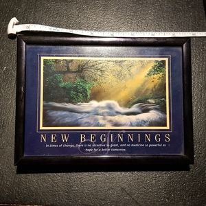 Successories 5x7 New Beginnings photo perfect for desktop like new